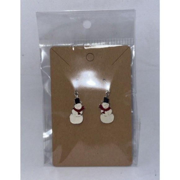 Snowman Earrings Holiday Christmas Winter‎ Dangle Drop Earrings NWT - Picture 5 of 8